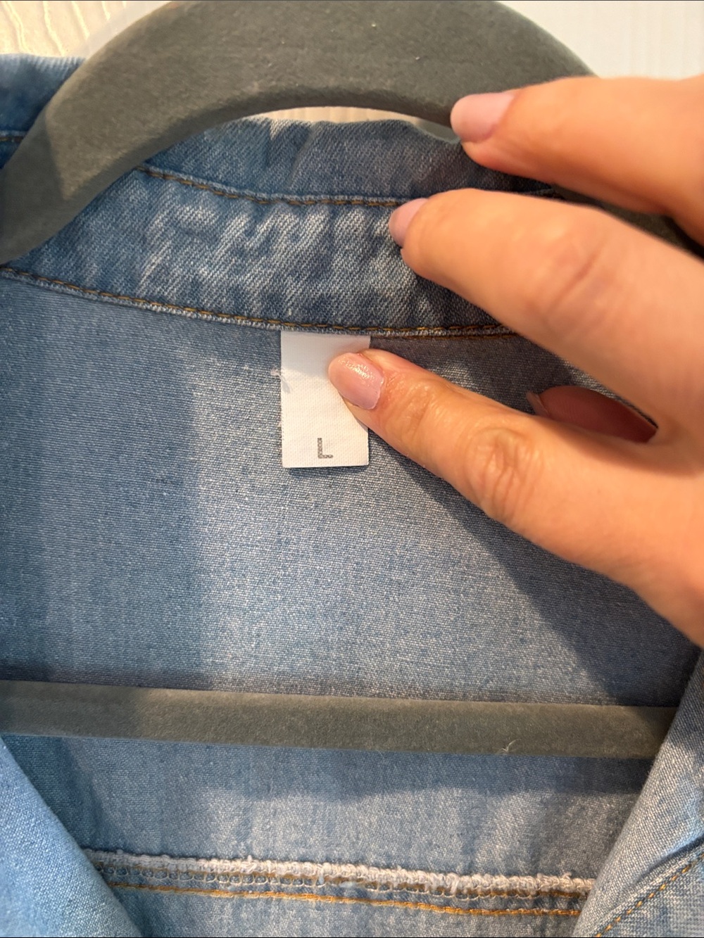 Denim Dress for Woman Casual button down - Large - Picture 5 of 8